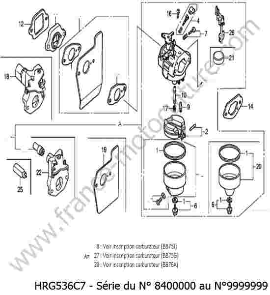HONDA - HRG536C7 : Carburateur