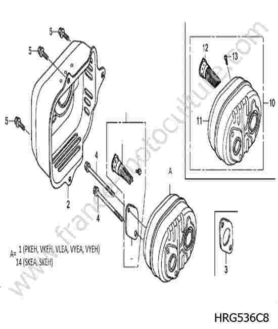 HONDA - HRG536C8 : Echappement