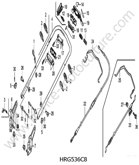 Guidon 1 HONDA HRG536C8