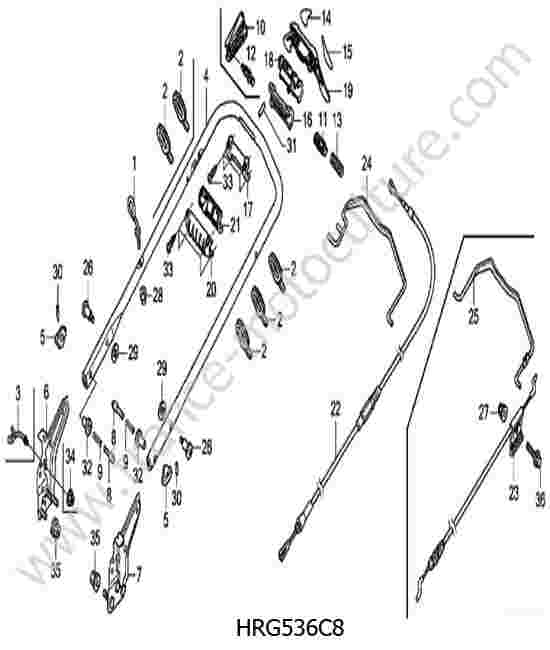 HONDA - HRG536C8 : Guidon 1
