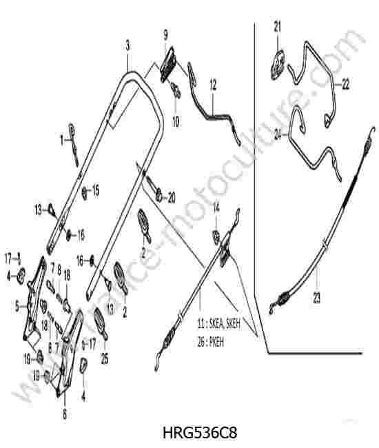 HONDA - HRG536C8 : Guidon 2