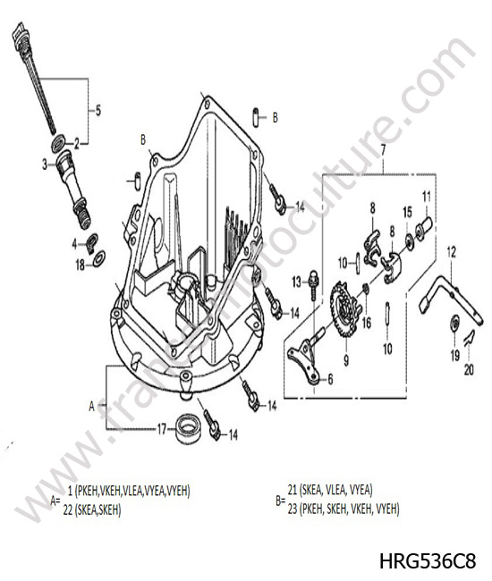 Carter inferieur HONDA HRG536C8