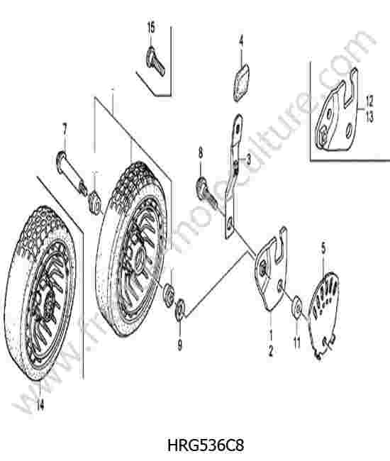 HONDA - HRG536C8 : Roue avant