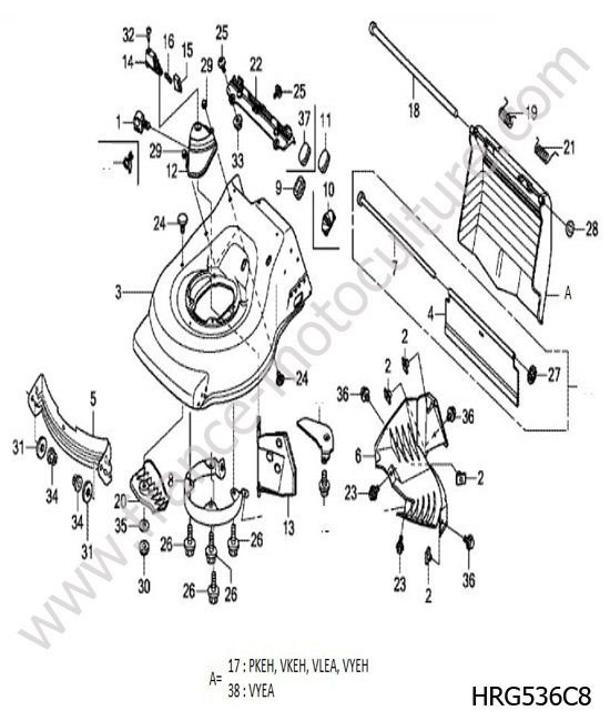 Carter lame 2 HONDA HRG536C8