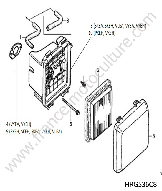 Filtre air HONDA HRG536C8