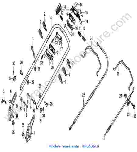 HONDA - HRG536C9 : Guidon 1