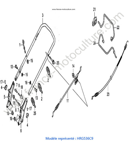 Guidon 2 HONDA HRG536C9