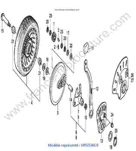 HONDA - HRG536C9 : Roues arrieres