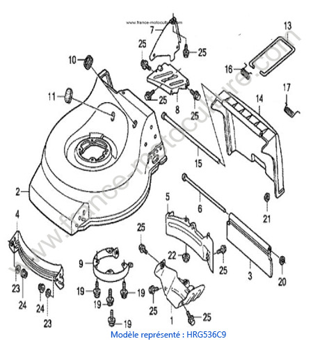 Carter tondeuse 1 HONDA HRG536C9