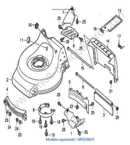 HONDA - HRG536C9 : Carter tondeuse 1