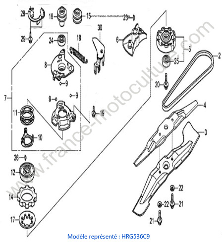Embrayage lame HONDA HRG536C9