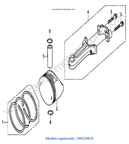 Piston / bielle HONDA HRG536C9