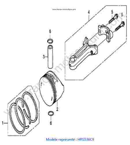 HONDA - HRG536C9 : Piston / bielle