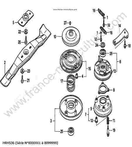 HONDA - HRH536 : Lame - embrayage