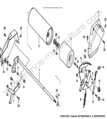 Rouleau arriere HONDA HRH536