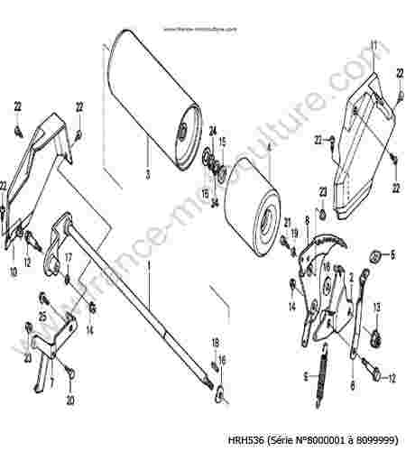 HONDA - HRH536 : Rouleau arriere