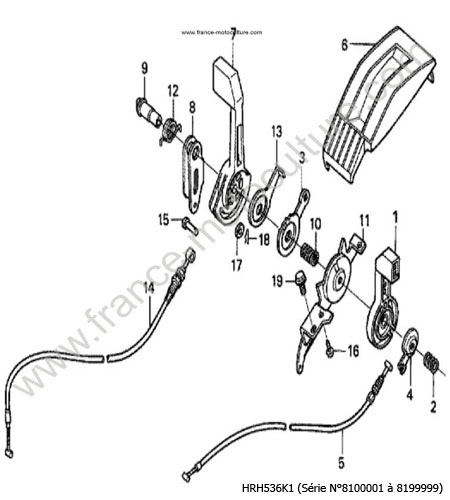 Accelerateur HXE HXEH HONDA HRH536K1