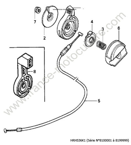 Accelerateur QXE QXEH HONDA HRH536K1
