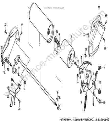 HONDA - HRH536K1 : Galet arriere