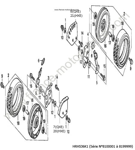 Roue avant HONDA HRH536K1