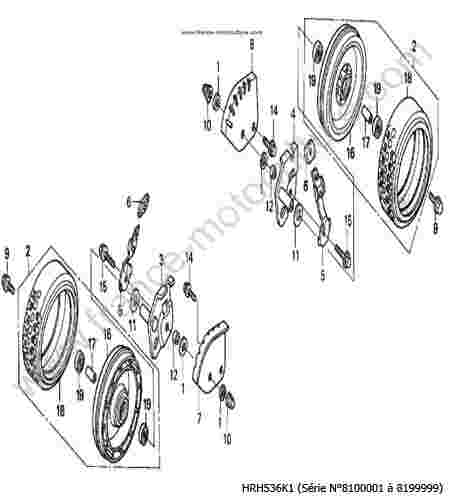 HONDA - HRH536K1 : Roue avant