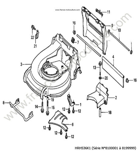 Carter de coupe HONDA HRH536K1