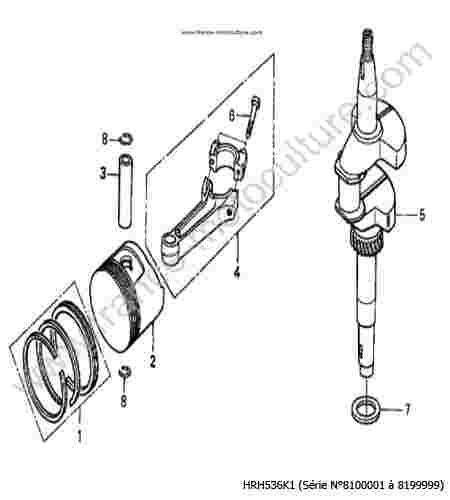 HONDA - HRH536K1 : Vilebrequin - piston