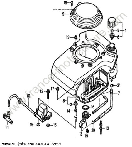 Reservoir - bobine HONDA HRH536K1
