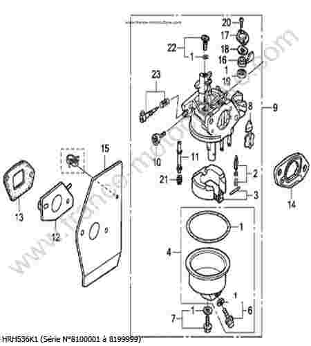 HONDA - HRH536K1 : Carburateur