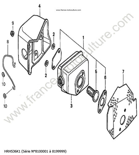 Echappement HONDA HRH536K1