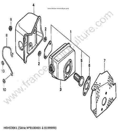 HONDA - HRH536K1 : Echappement