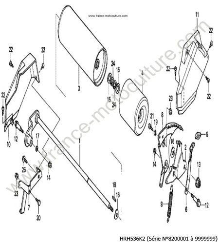 Galet arriere HONDA HRH536K2