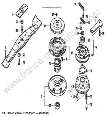 HONDA - HRH536K2 : Lame - embrayage