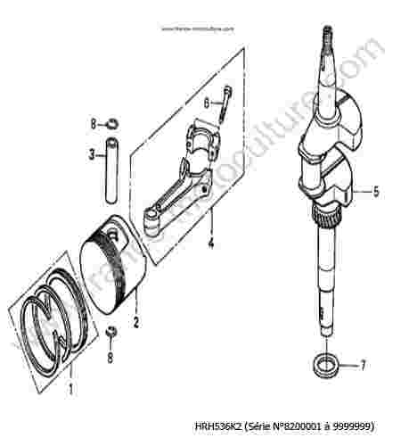 HONDA - HRH536K2 : Vilebrequin - piston