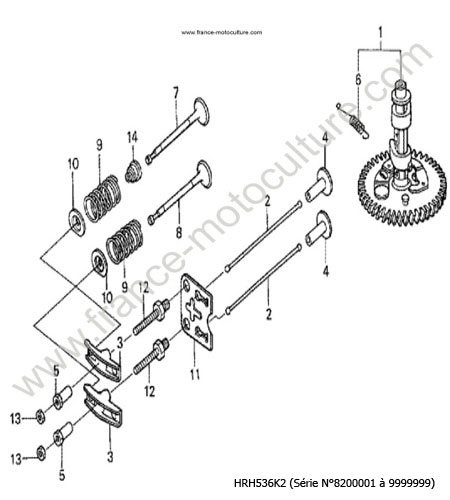 Arbre a cames HONDA HRH536K2