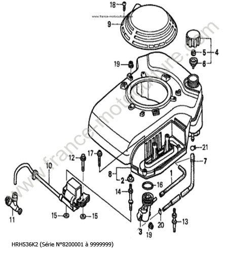 Reservoir - bobine HONDA HRH536K2