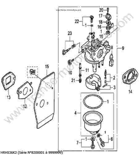HONDA - HRH536K2 : Carburateur
