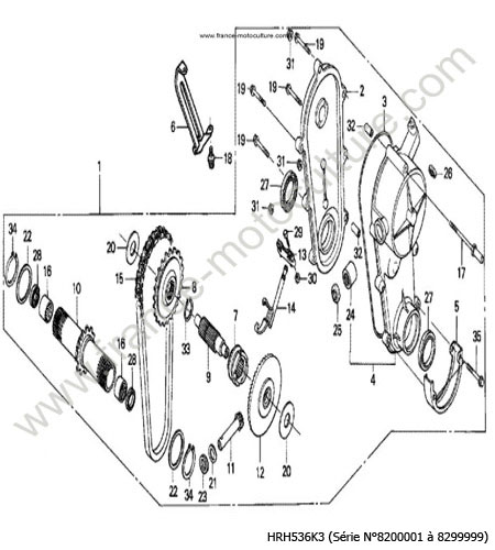 Boite de vitesse QXE QXEH HONDA HRH536K3
