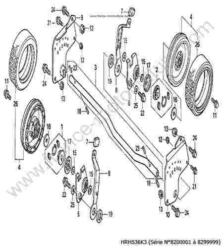 HONDA - HRH536K3 : Roues arrieres