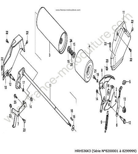 Galet arriere HONDA HRH536K3