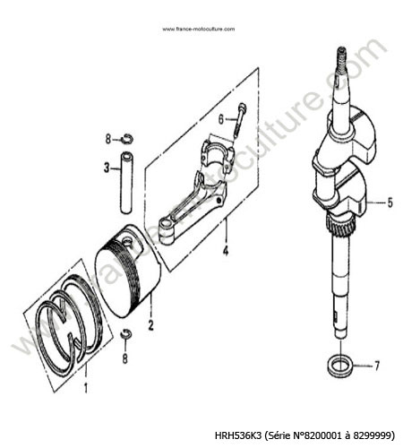 Vilebrequin - Piston HONDA HRH536K3
