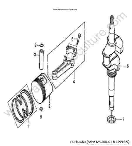 HONDA - HRH536K3 : Vilebrequin - Piston