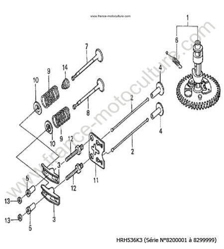 Arbre a cames HONDA HRH536K3