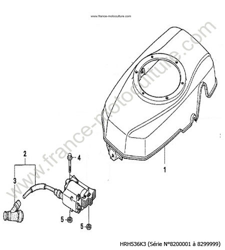 Bobine - Carter HONDA HRH536K3