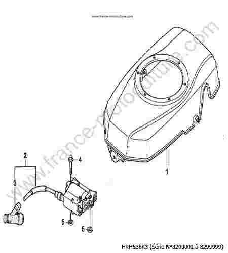 HONDA - HRH536K3 : Bobine - Carter