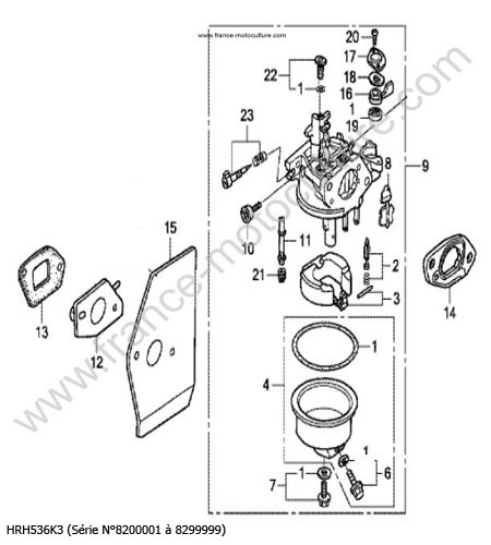 Carburateur HONDA HRH536K3