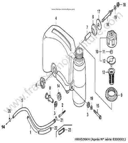HONDA - HRH536K4 : Reservoir essence