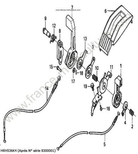 Accelerateur HXE HXEH HONDA HRH536K4