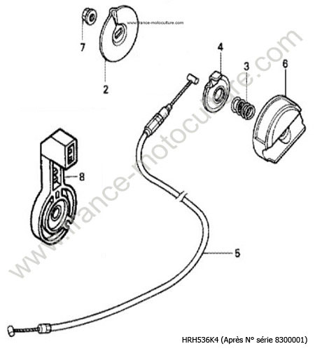Accelerateur QXE QXEH HONDA HRH536K4