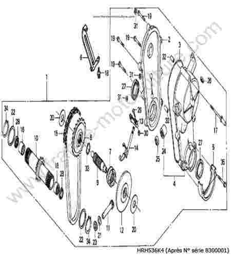 HONDA - HRH536K4 : Transmission QXE QXEH